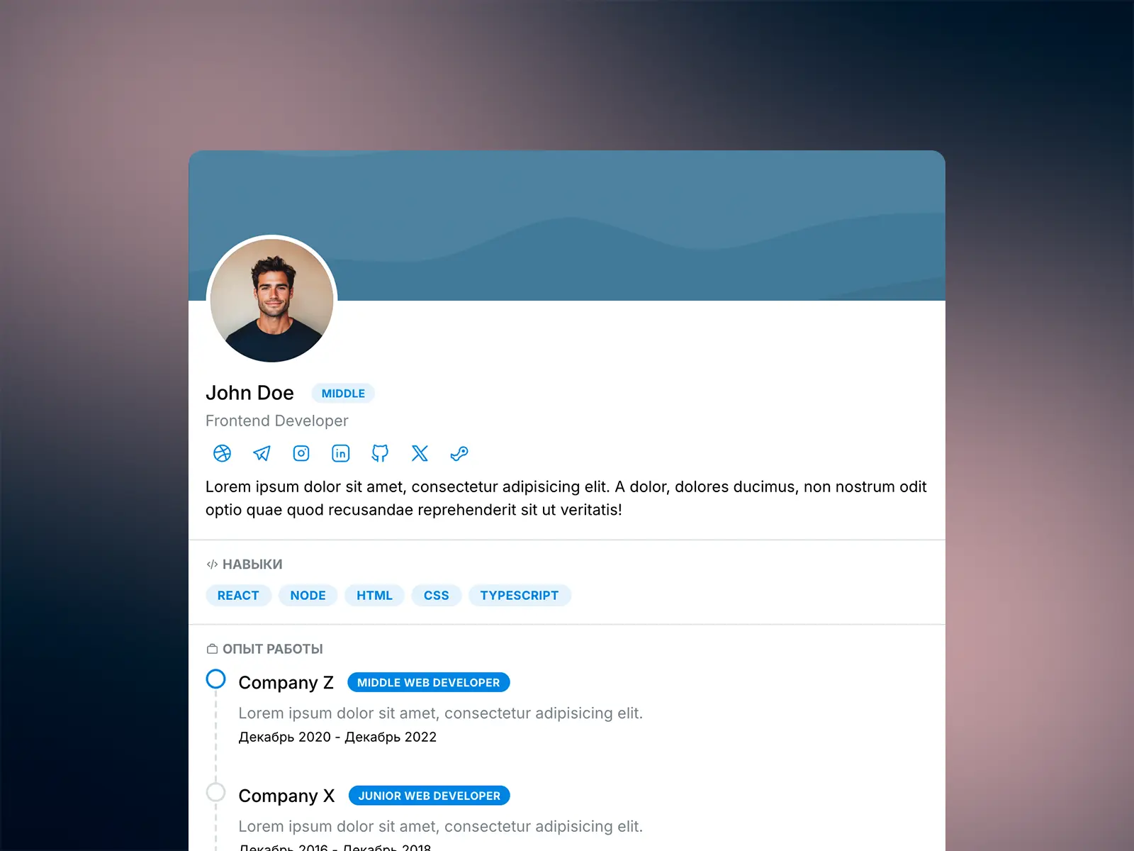 Шаблон резюме - 7